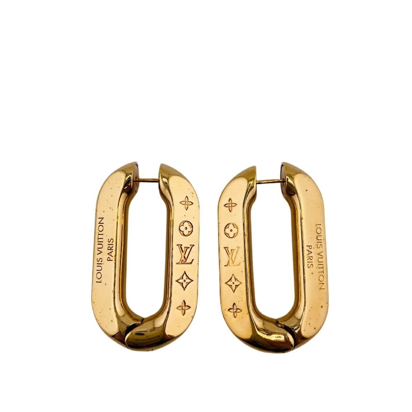 Louis Vuitton LV Edge MM Earrings in gold-color hardware