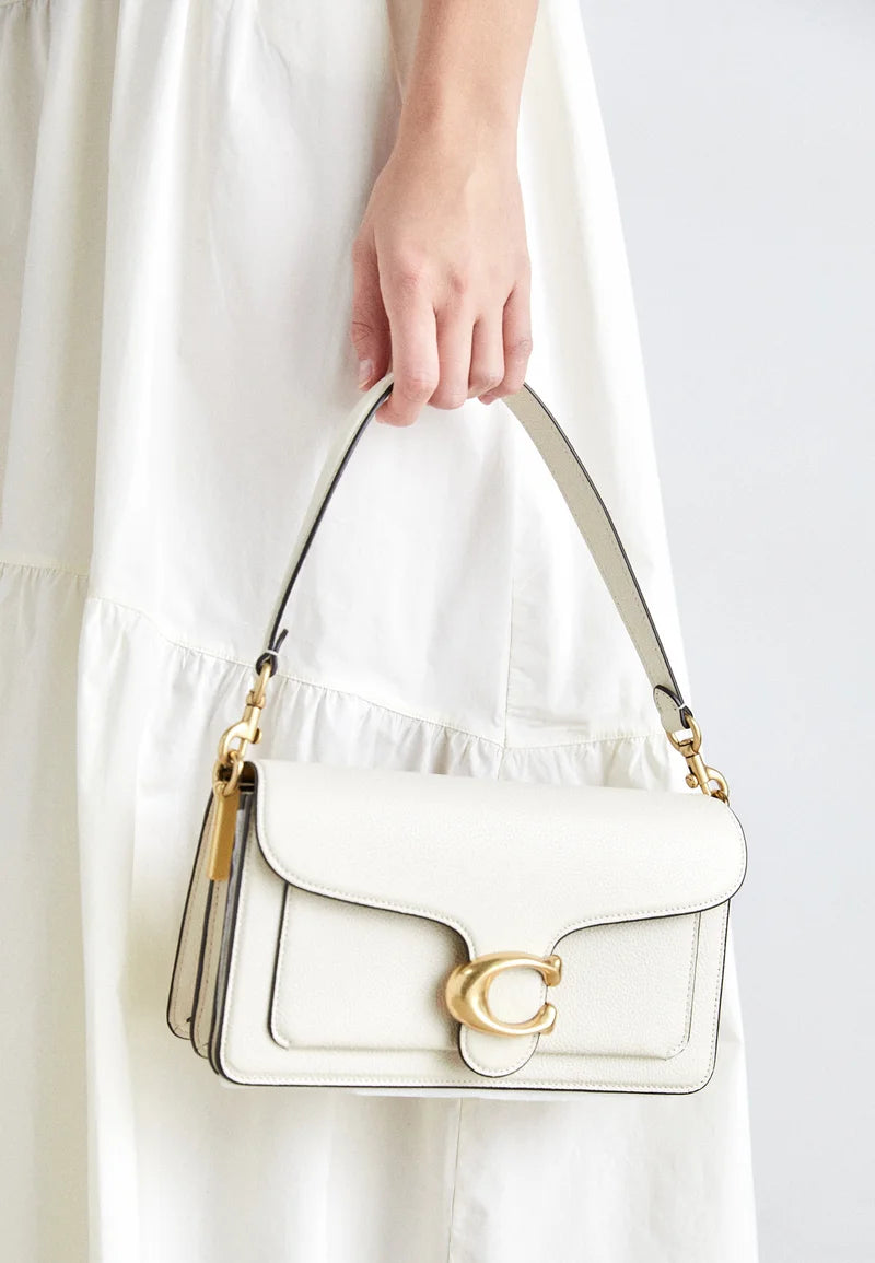 Coach Tabby 26 Bag Genuine Pebbled Leather - White