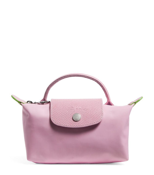 Longchamp Mini Crossbody Bag Pink - Recycled Canvas
