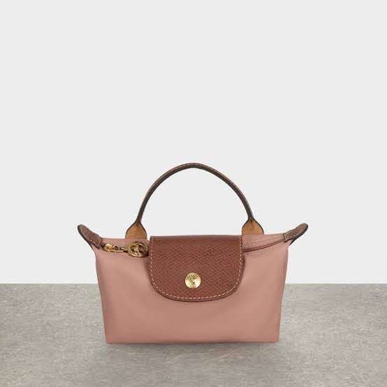 Longchamp Mini Crossbody Bag Peach - Recycled Canvas