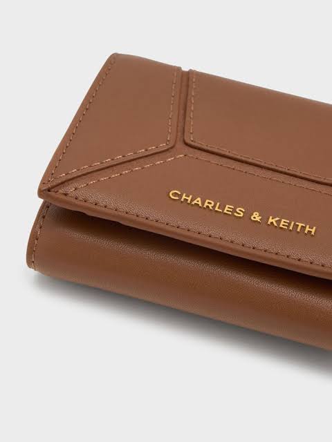 Charles & Keith Nasrin Geometric Wallet - Brown