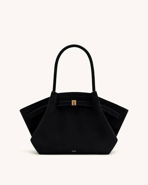Jw Pei Medium Faux Suede Tote Bag - Black