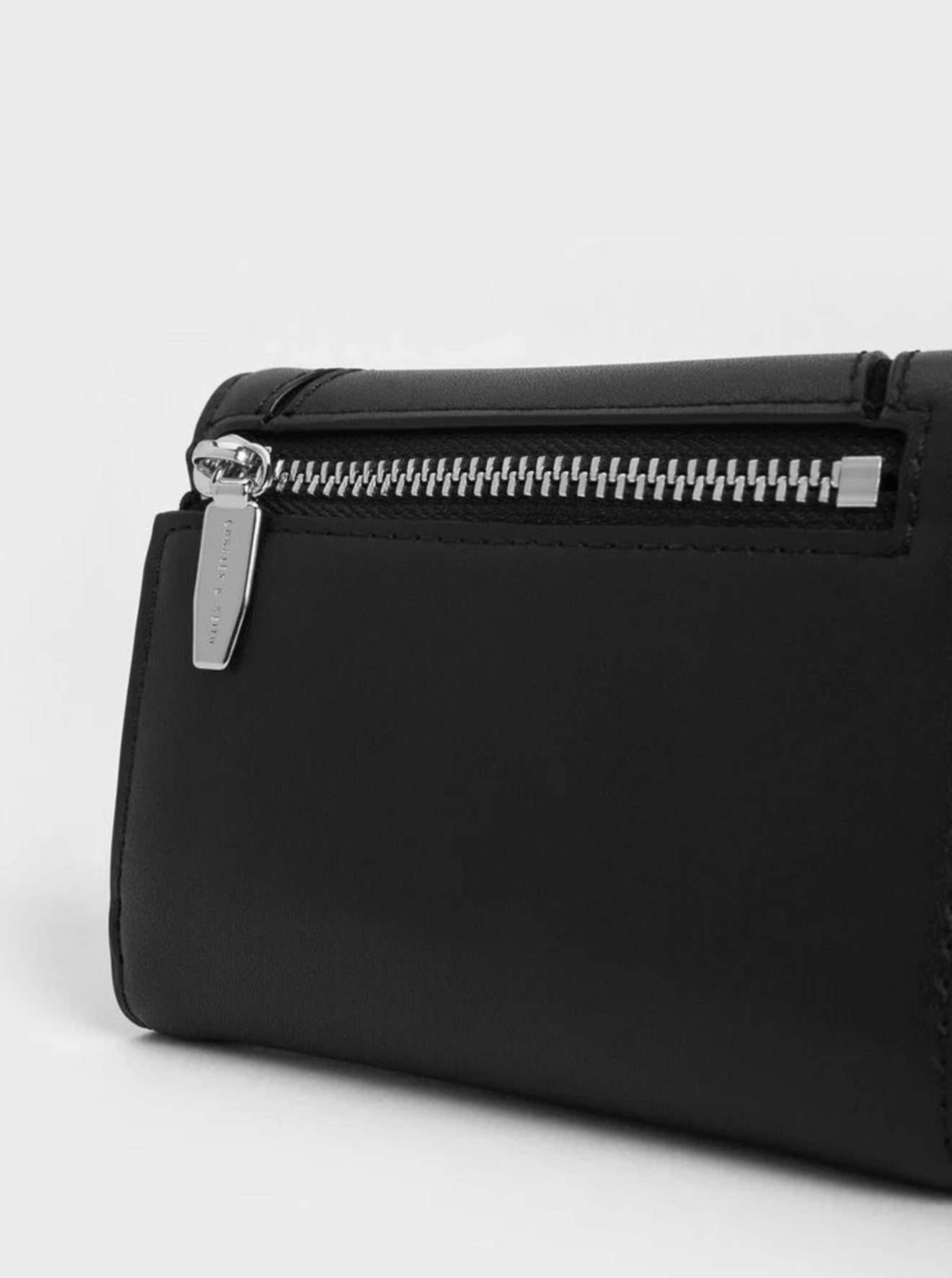 Charles & Keith Nasrin Geometric Wallet - Black