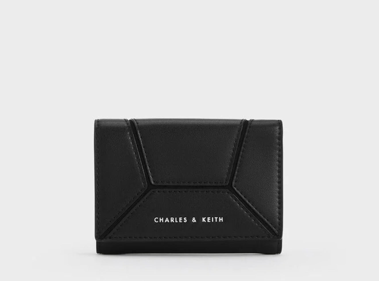 Charles & Keith Nasrin Geometric Wallet - Black