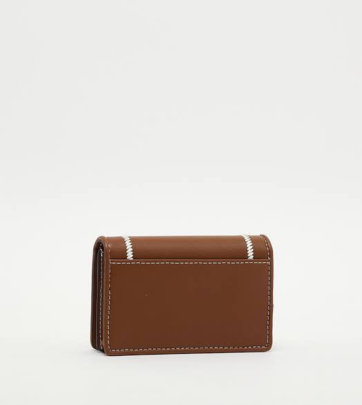 Charles & Keith Astra Contrast Trim Wallet - Brown