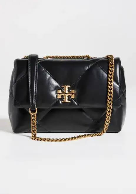 Tory Burch Small Kira Diamond Quilt Convertible Shoulder Bag - Black