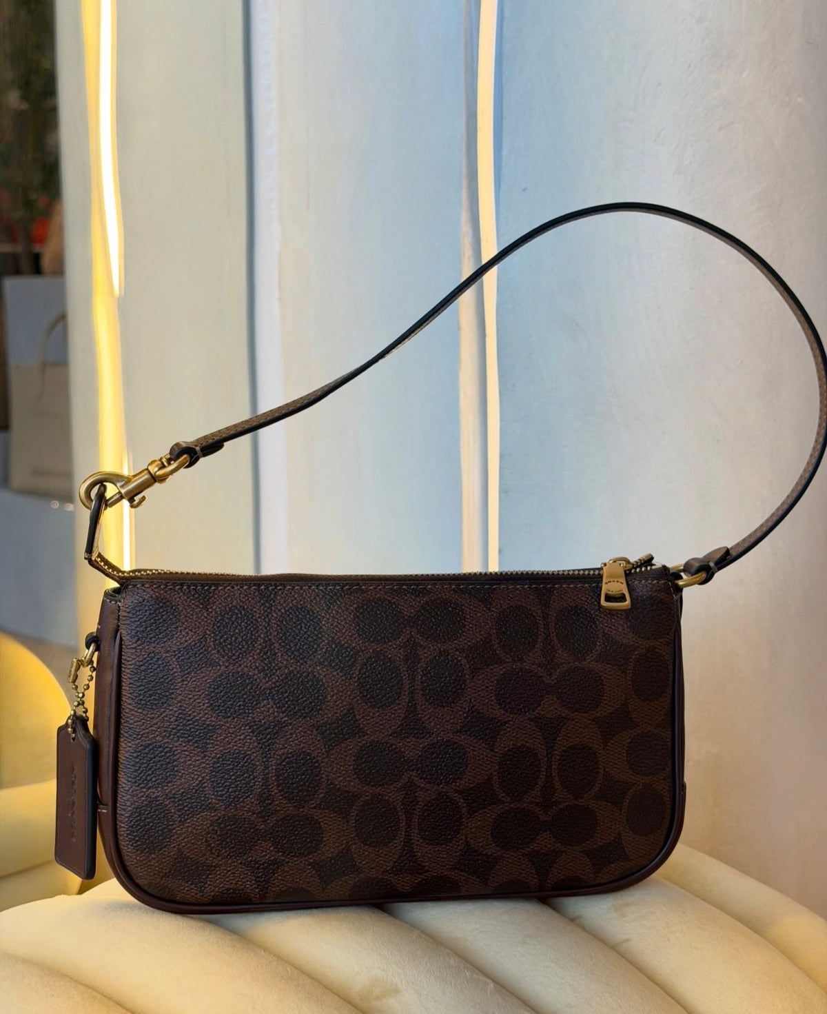 Coach Plaza 22 Bag - Maple Signature Canvas