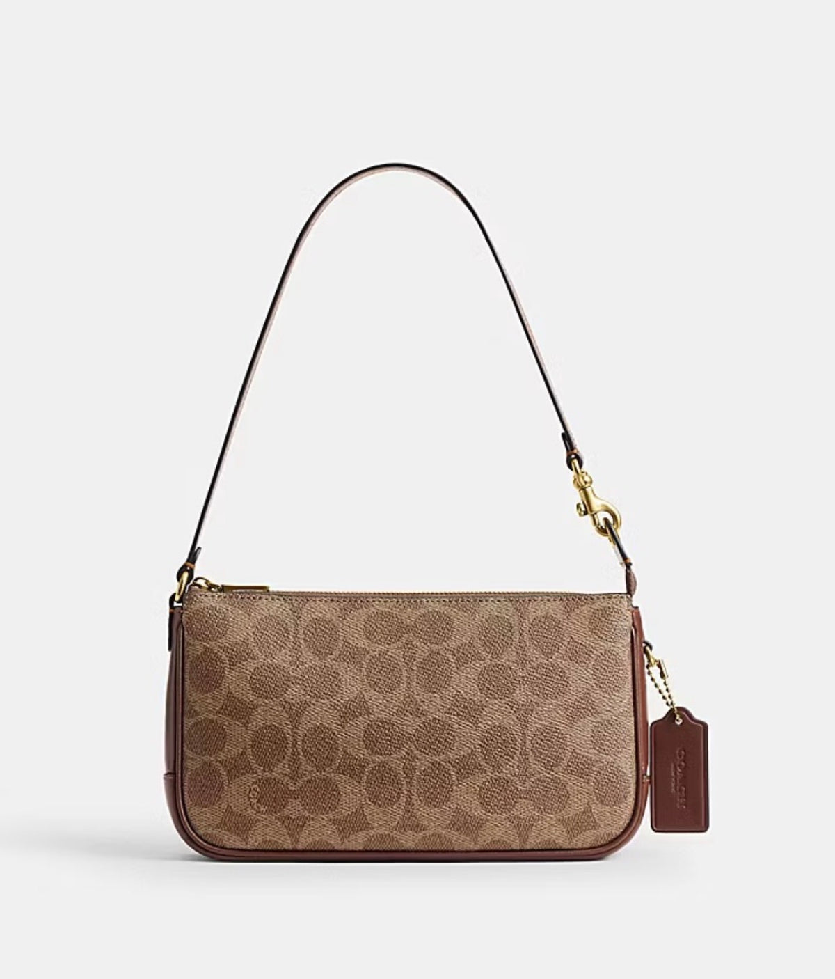 Coach Plaza 22 Bag - Tan Brown Signature Canvas