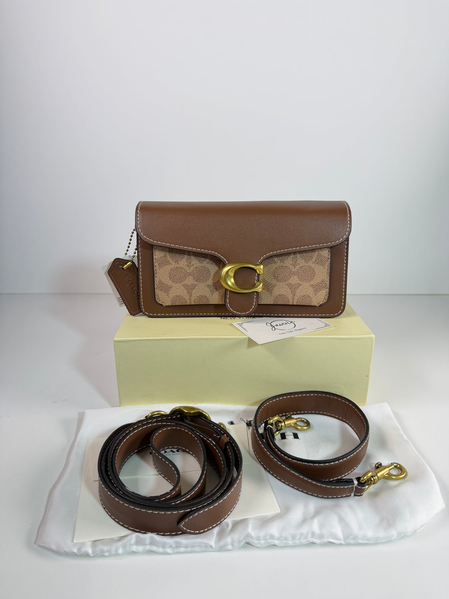 Coach Tabby 20 Super high Quality Genuine leather Bag - Brown