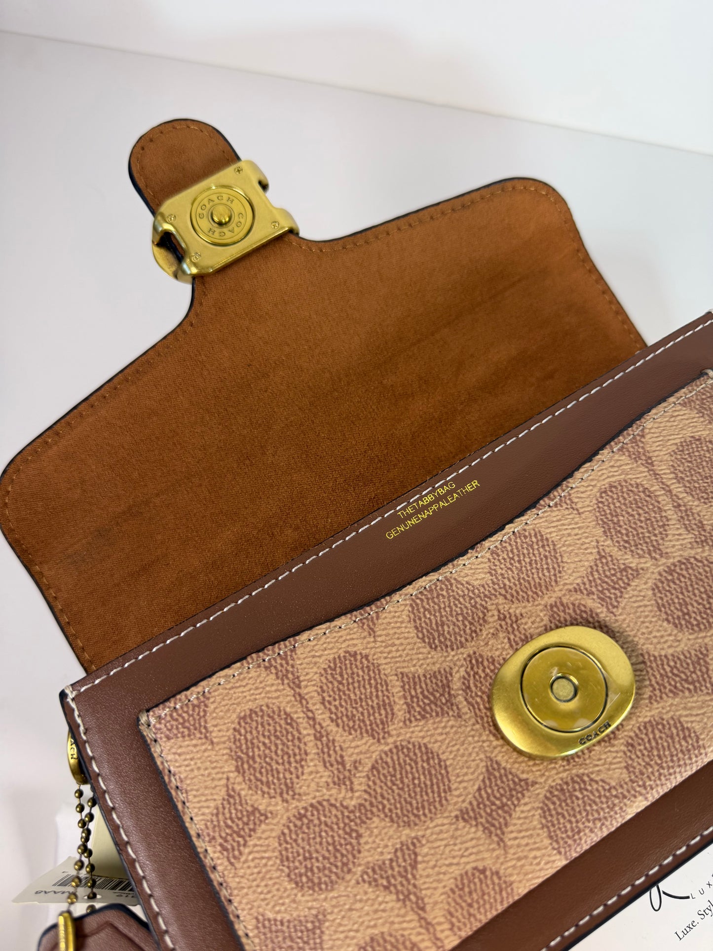 Coach Tabby 20 Super high Quality Genuine leather Bag - Brown