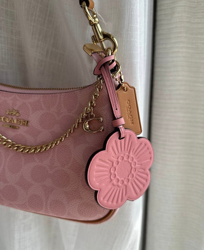 Coach Powder Pink Teri Shoulder Bag (All Charms Included)