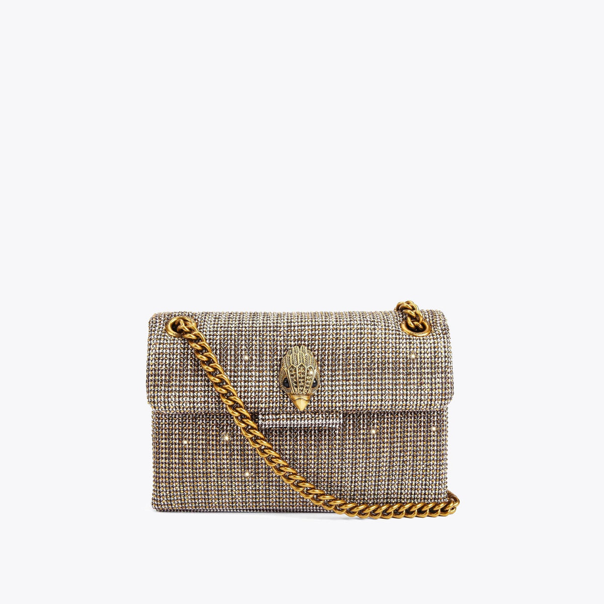 Kurt Geiger Fabric Kensington Bag Small - Gold