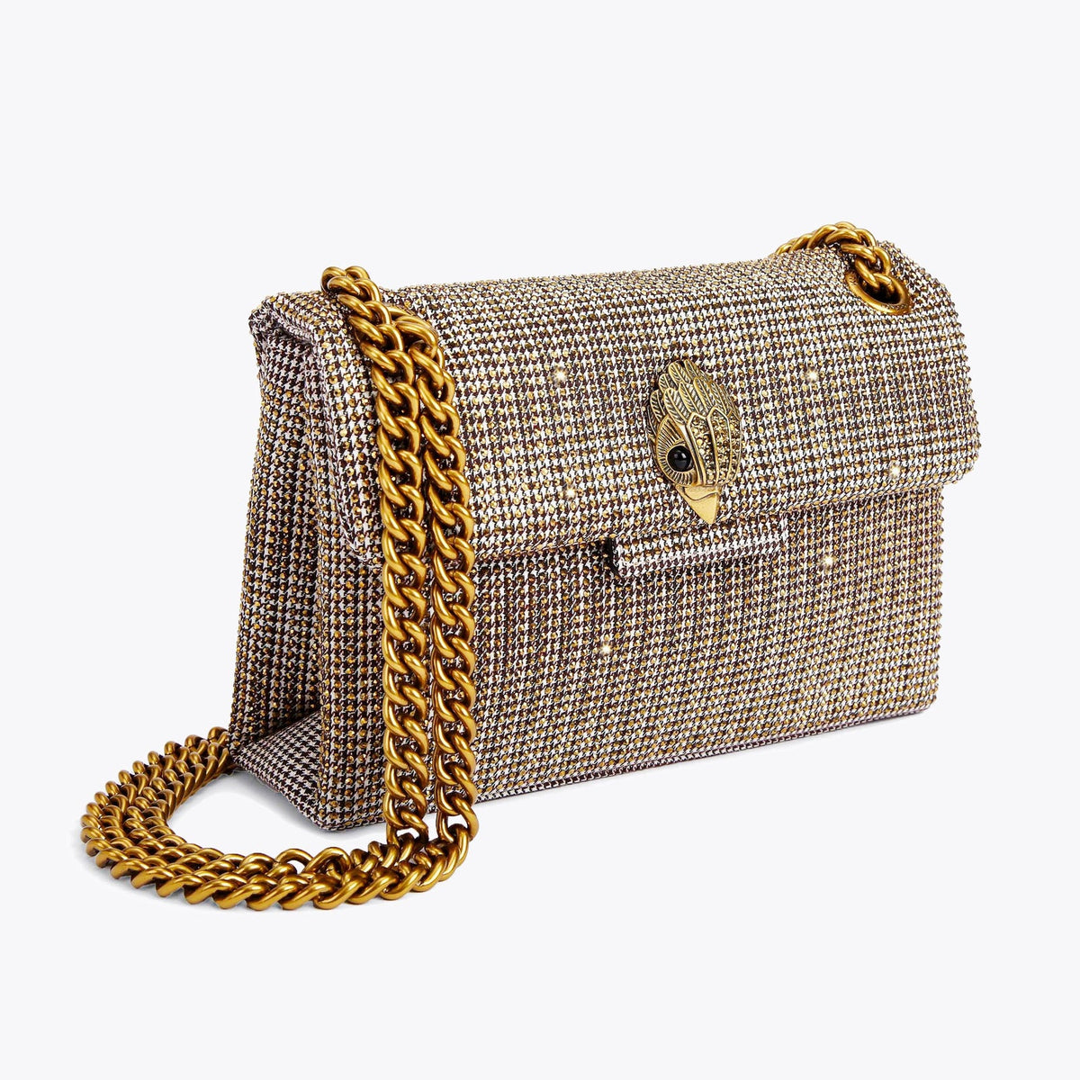 Kurt Geiger Fabric Kensington Bag Small - Gold