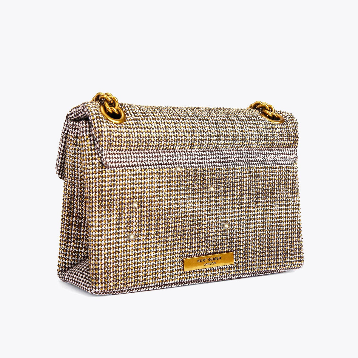 Kurt Geiger Fabric Kensington Bag Small - Gold
