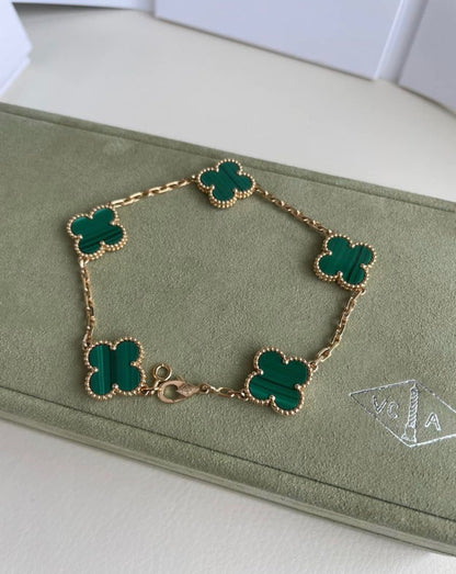 Van Cleef & Arpels Vintage Alhambra bracelet, 5 motifs - Green