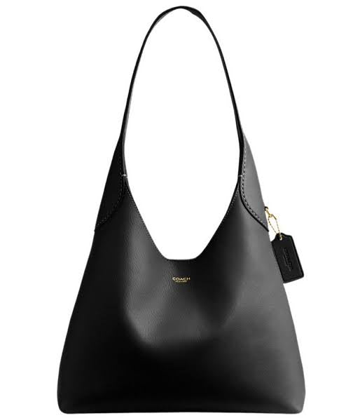 Coach Brooklyn 28 Genuine Leather Shoulder Bag - Black