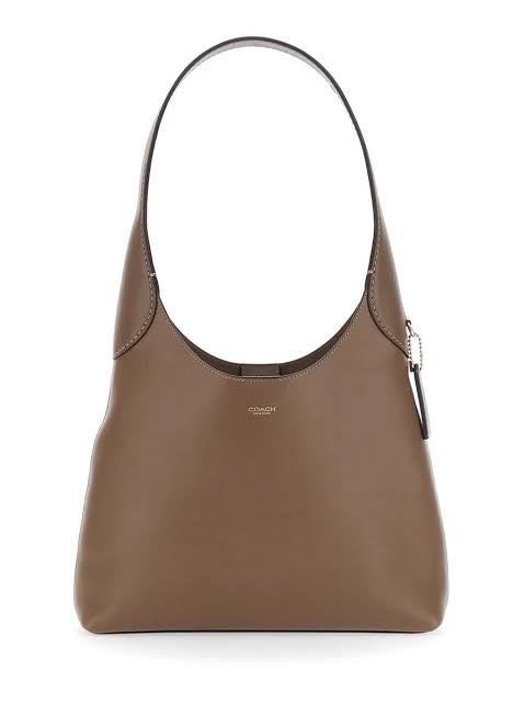 Coach Brooklyn 28 Genuine Leather Shoulder Bag - Darkstone
