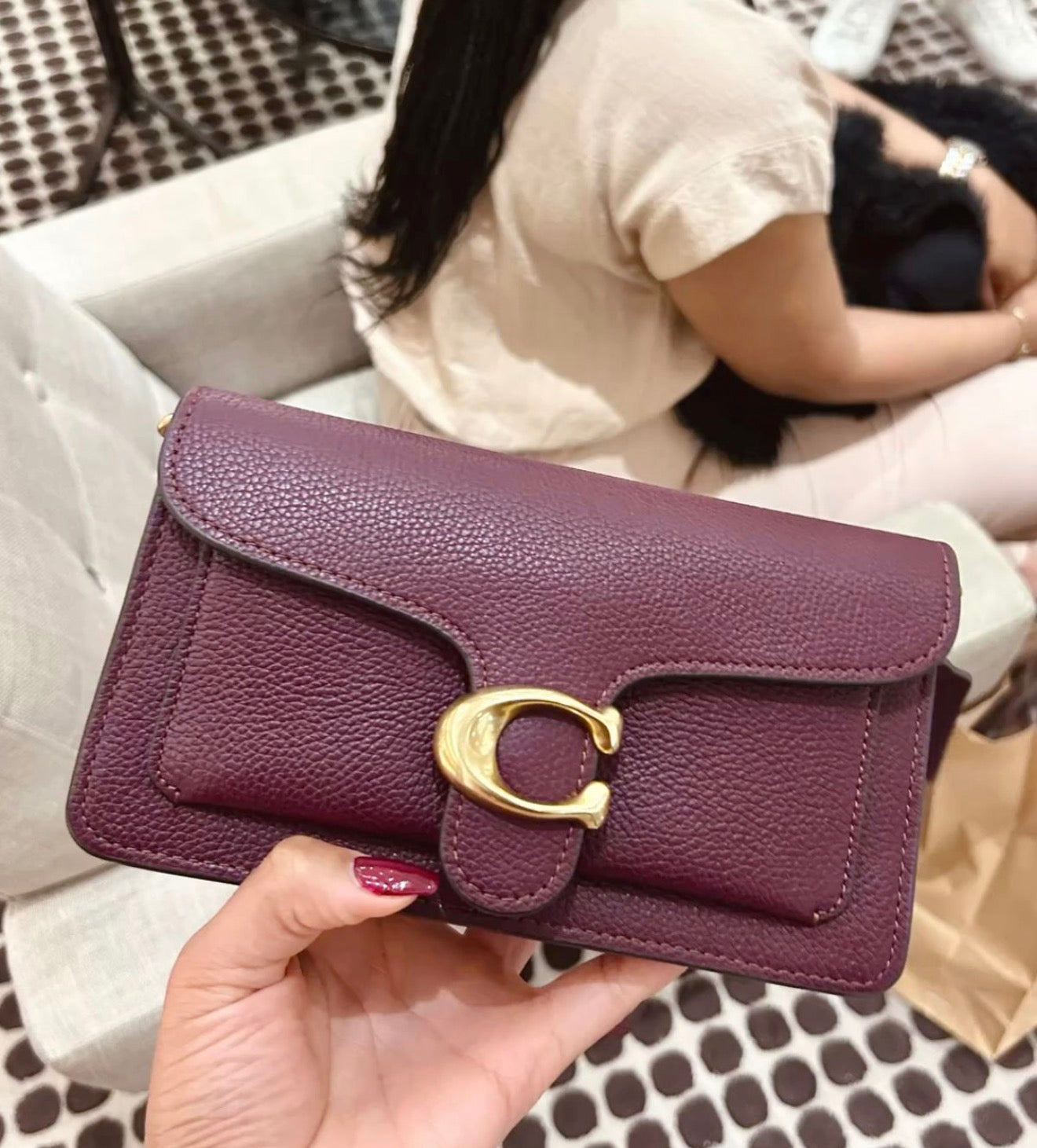 Coach Tabby 20 Bag- Burgundy