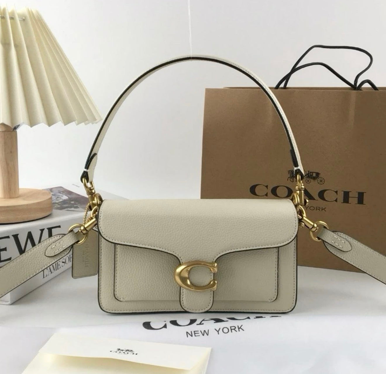 Coach Tabby 20 Bag - Chalk White