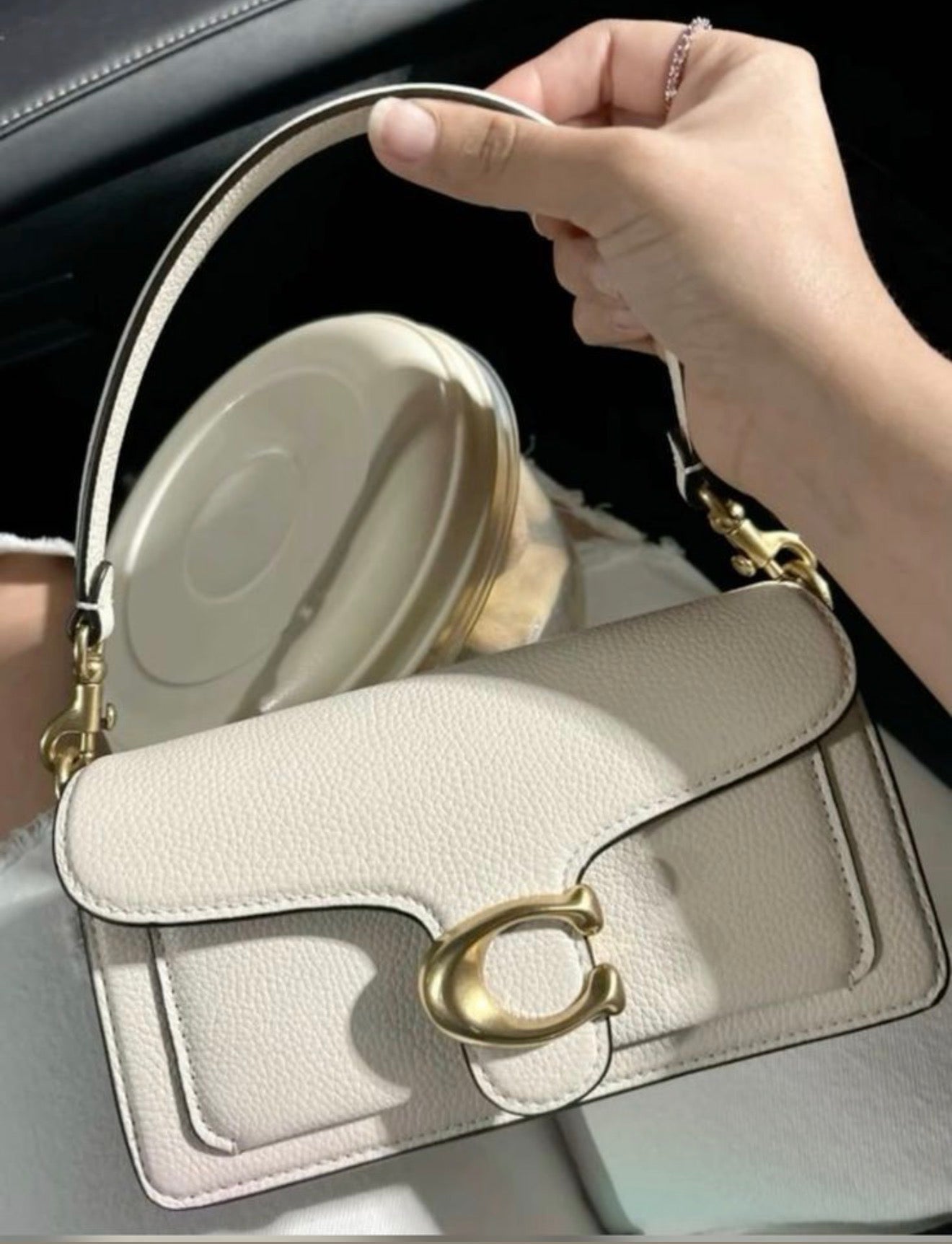 Coach Tabby 20 Bag - Chalk White