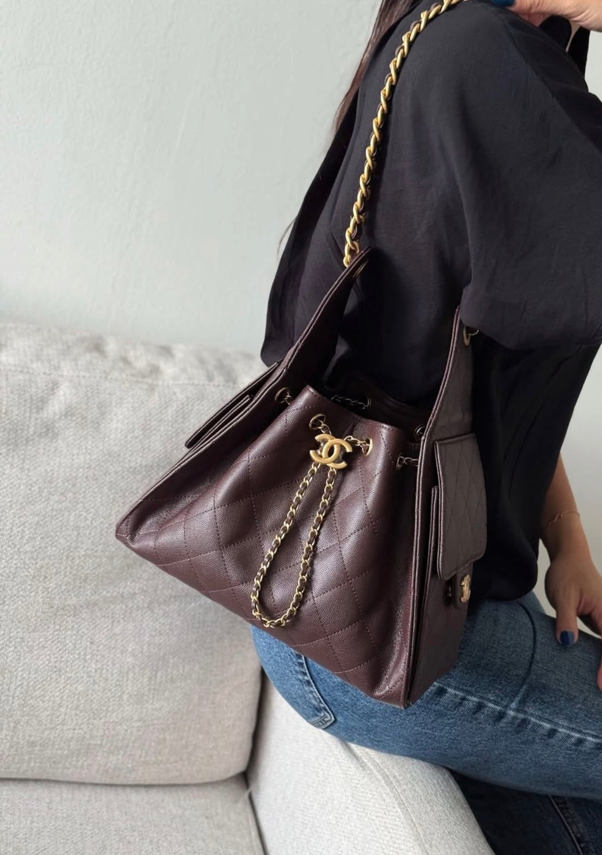 Chan*l Hobo 25 Small Bag with Complete Box Packaging