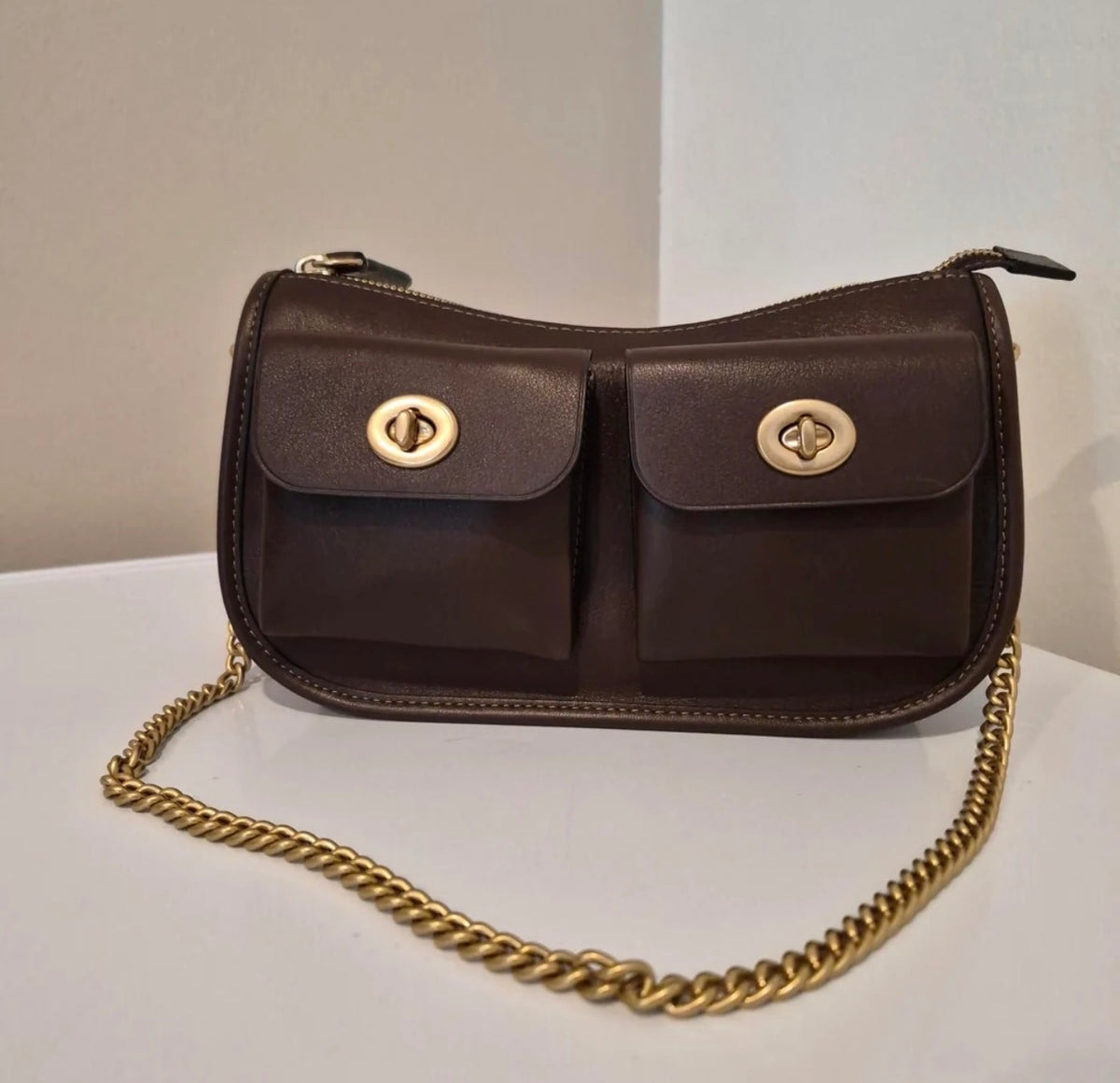 Coach Twin Turnlock Waverly Bag - Maple