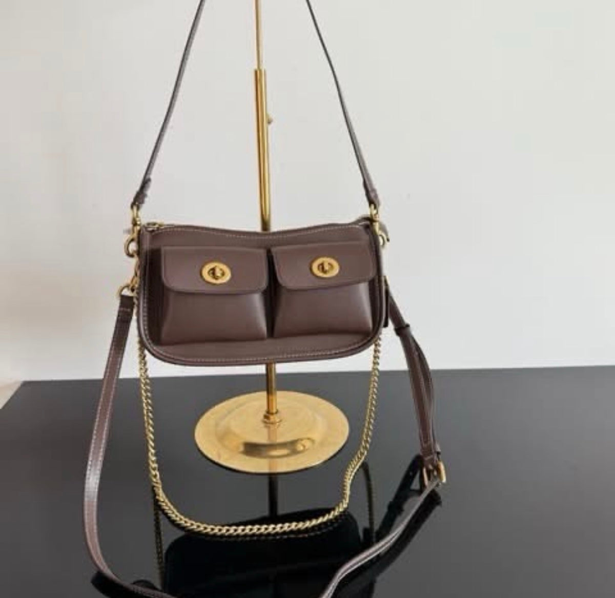Coach Twin Turnlock Waverly Bag - Maple