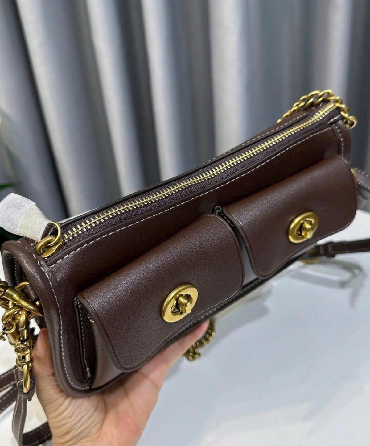 Coach Twin Turnlock Waverly Bag - Maple