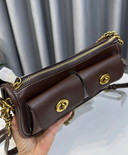 Coa*h Twin Turnlock Waverly Bag - Maple