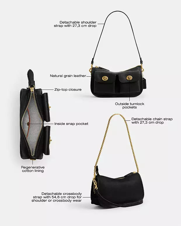 Coach Twin Turnlock Waverly Bag - Black