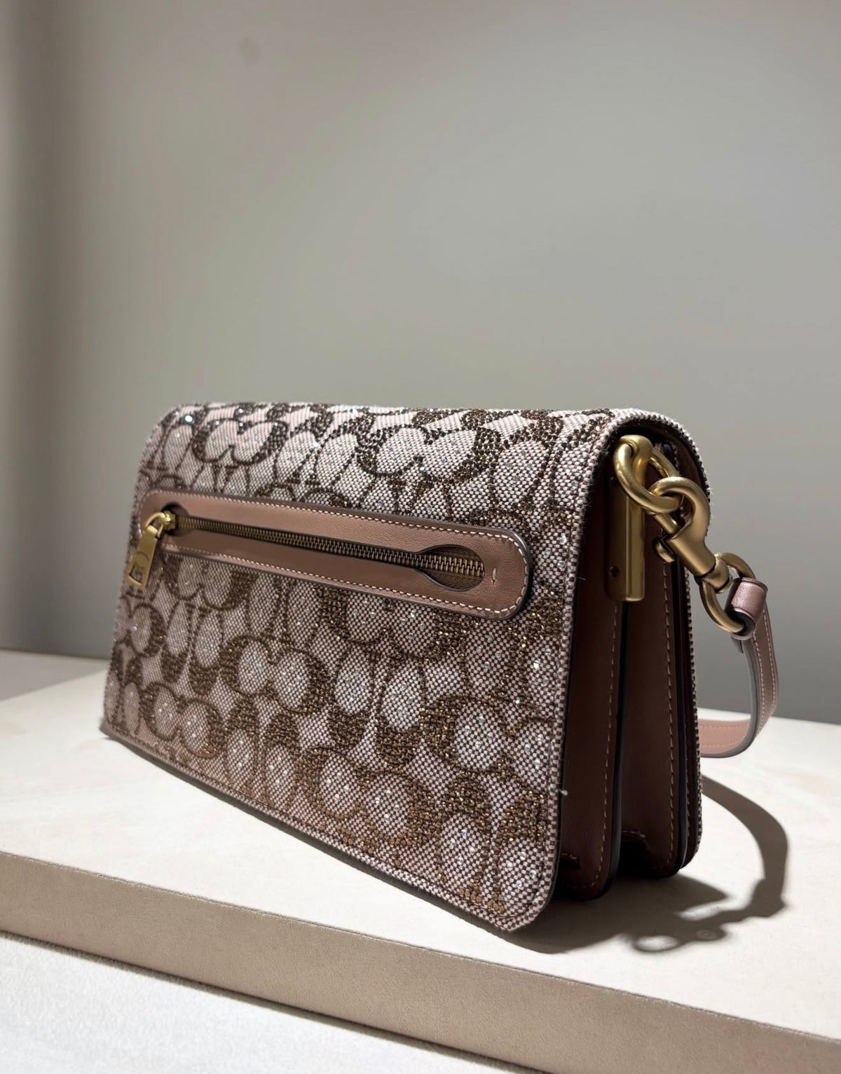 Coach Tabby 26 Crystal Signature Jacquard