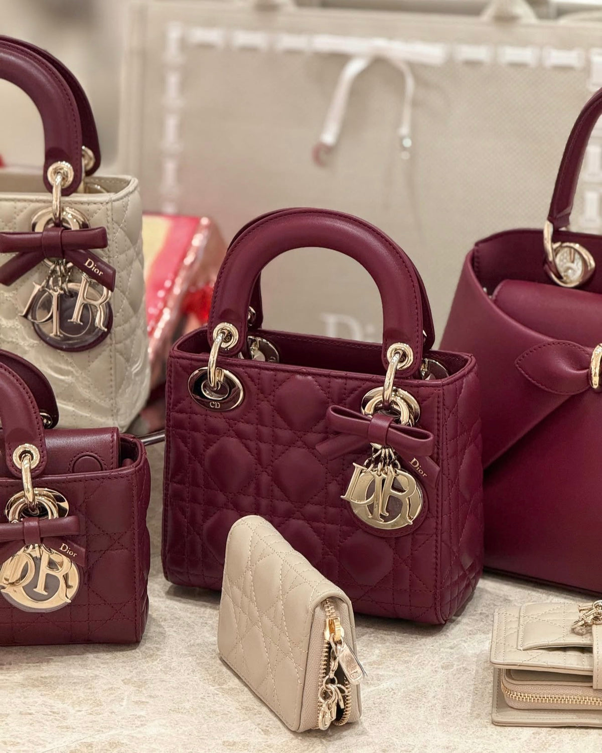 Lady Di*r Medium Bow Bag 2026 Collection