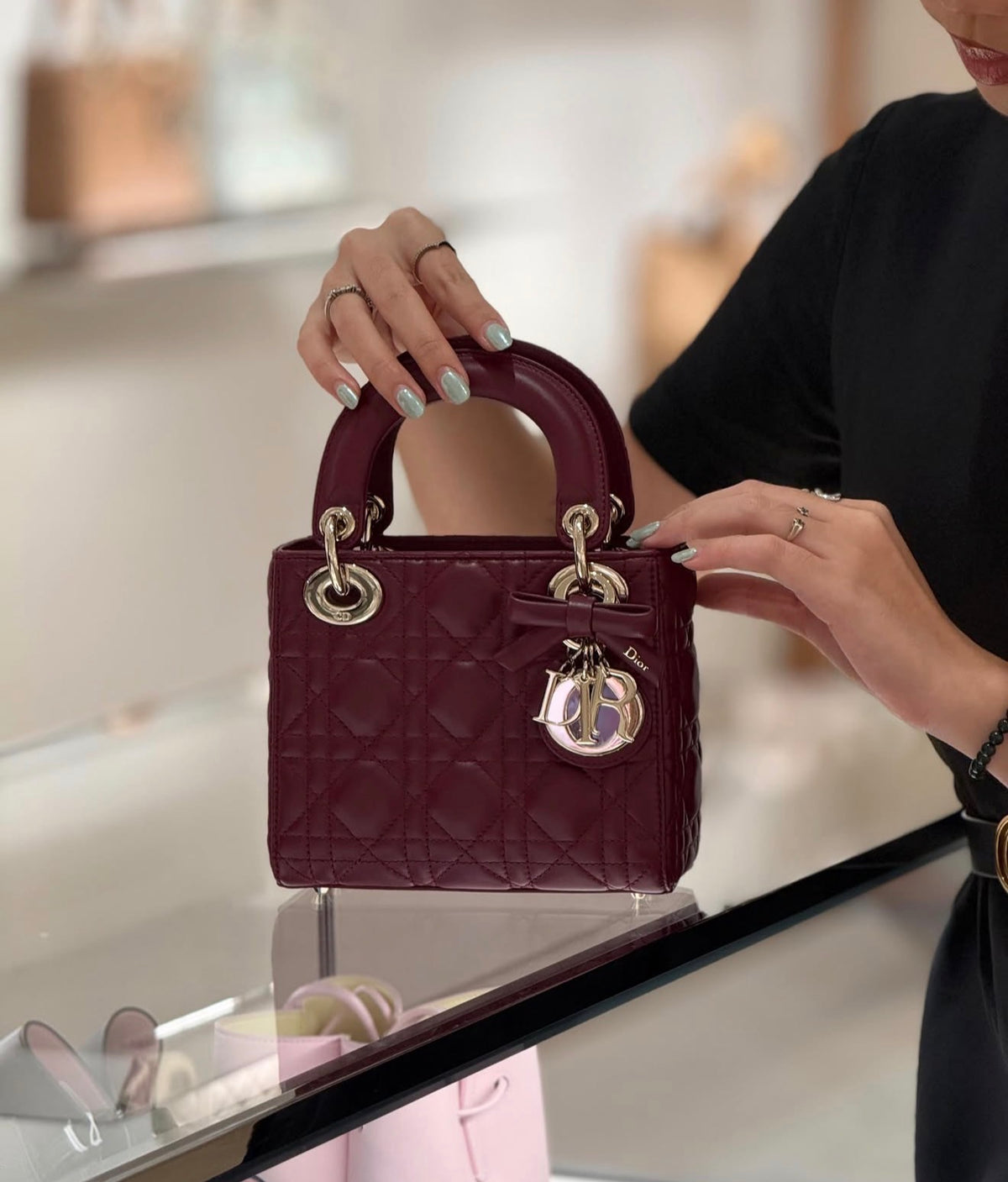Lady Di*r Medium Bow Bag 2026 Collection