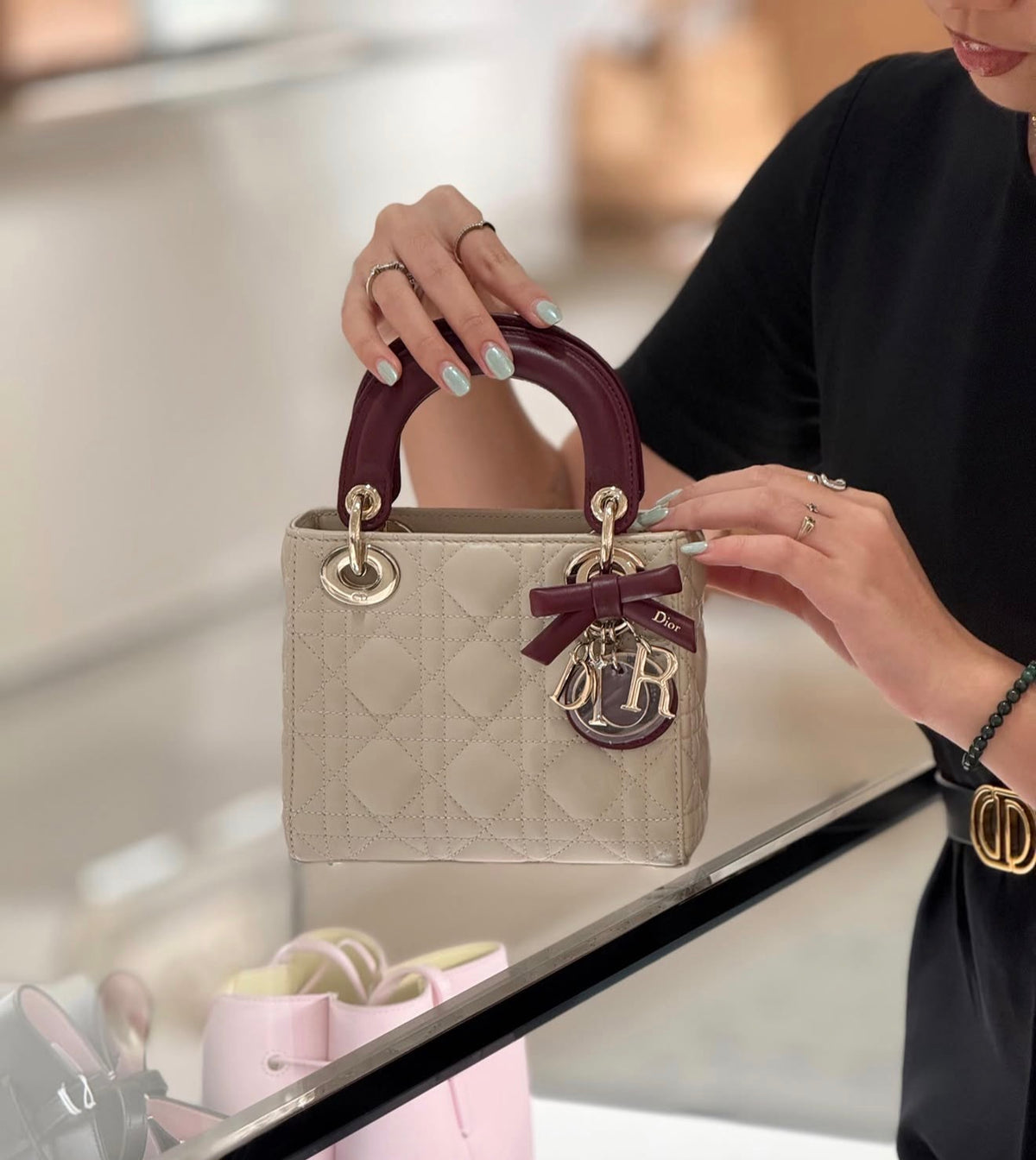 Lady Di*r Medium Bow Bag 2026 Collection
