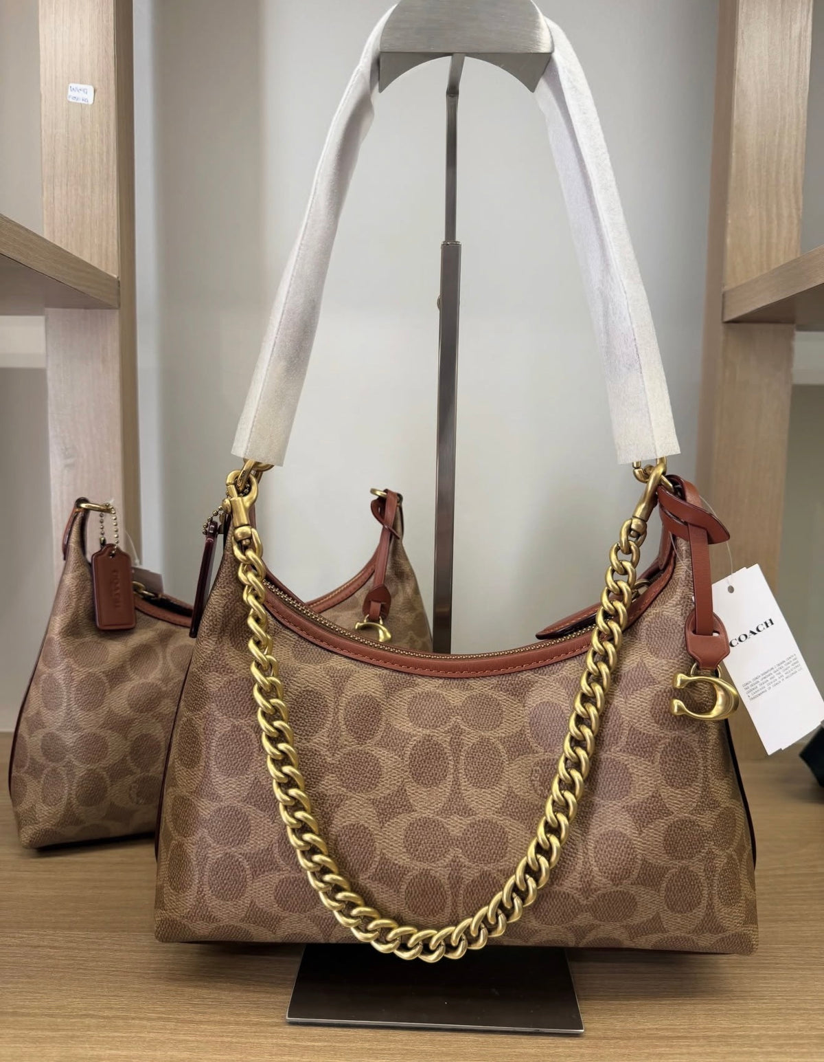 Coach Juliet Shoulder Bag 25 Signature Canvas Brown