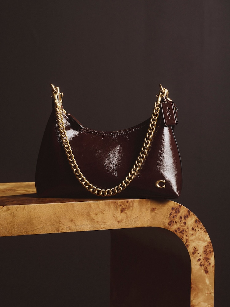 Coach Juliet Shoulder Bag 25 in Patent Leather Maple