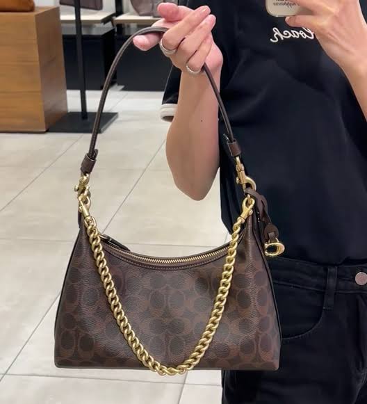 Coach Juliet Shoulder Bag 25 Maple Canvas Signature