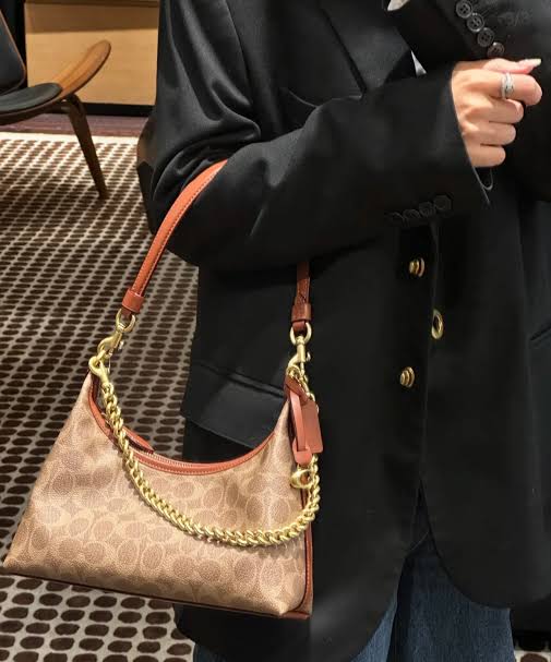 Coach Juliet Shoulder Bag 25 Signature Canvas Brown