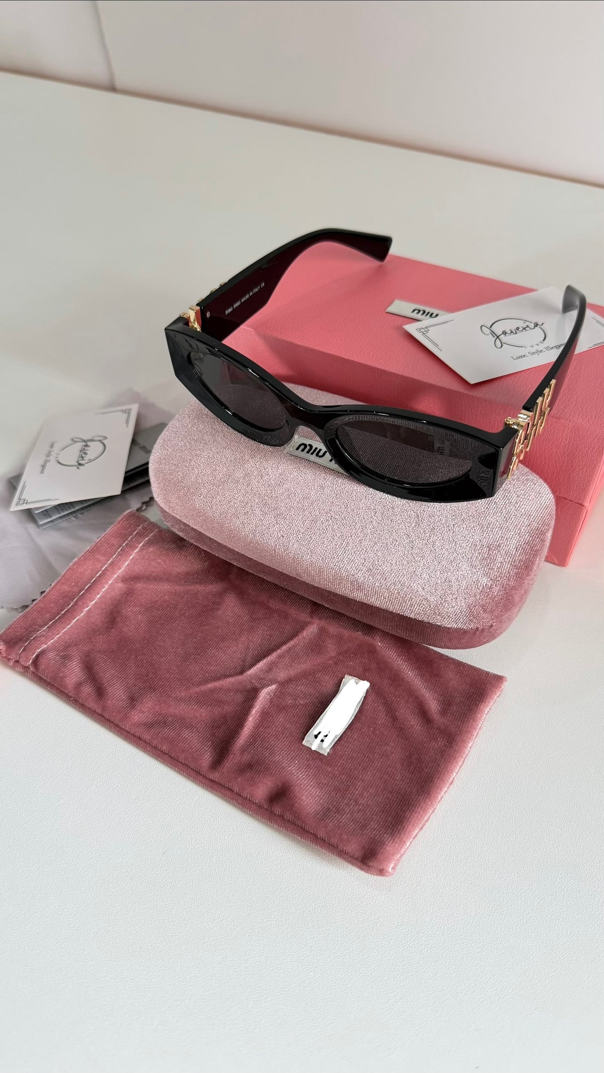 Miu Miu Black Sunglasses With Complete Packaging
