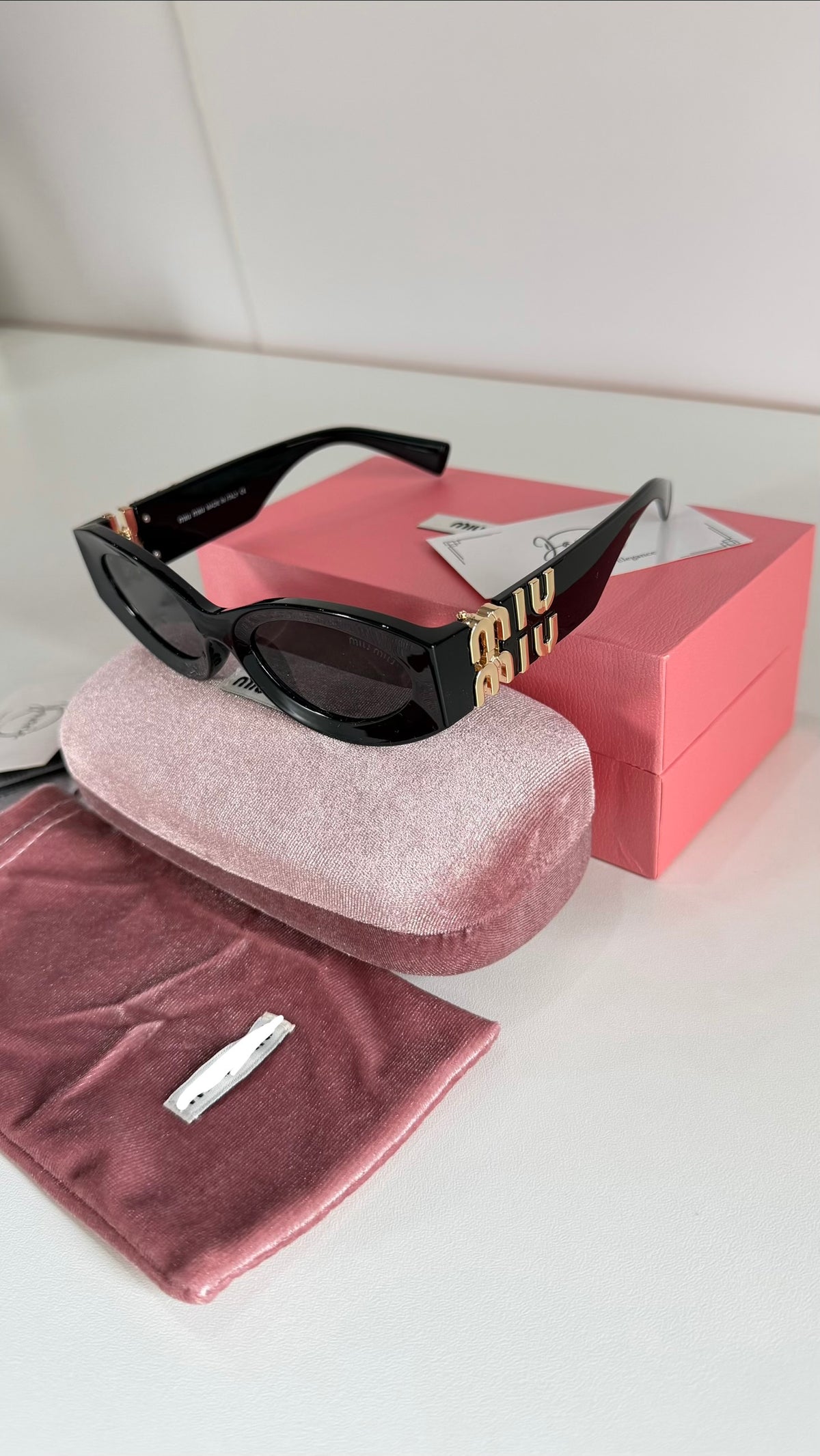Miu Miu Black Sunglasses With Complete Packaging