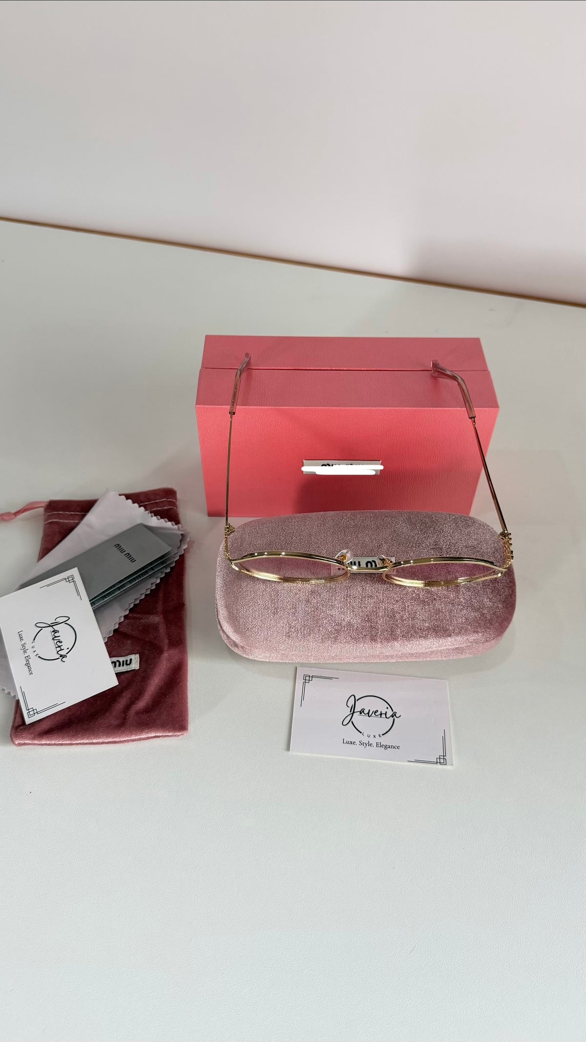 Miu Miu Pink Sunglasses With Complete Packaging