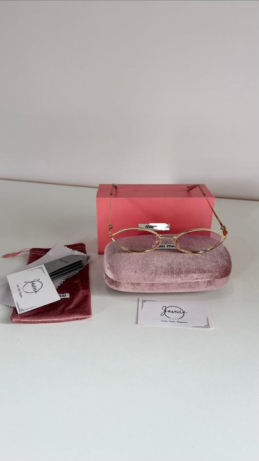 Miu Miu Pink Sunglasses With Complete Packaging