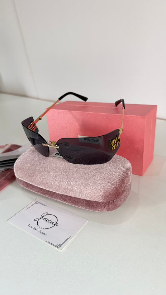 Miu Miu Rimless Sunglasses With Complete Packaging