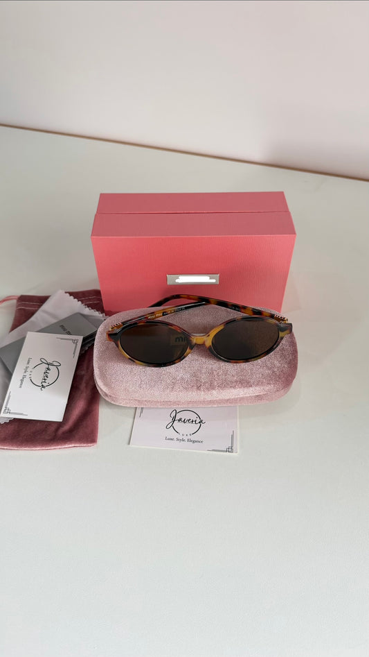 Miu Miu Round Sunglasses With Complete Packaging