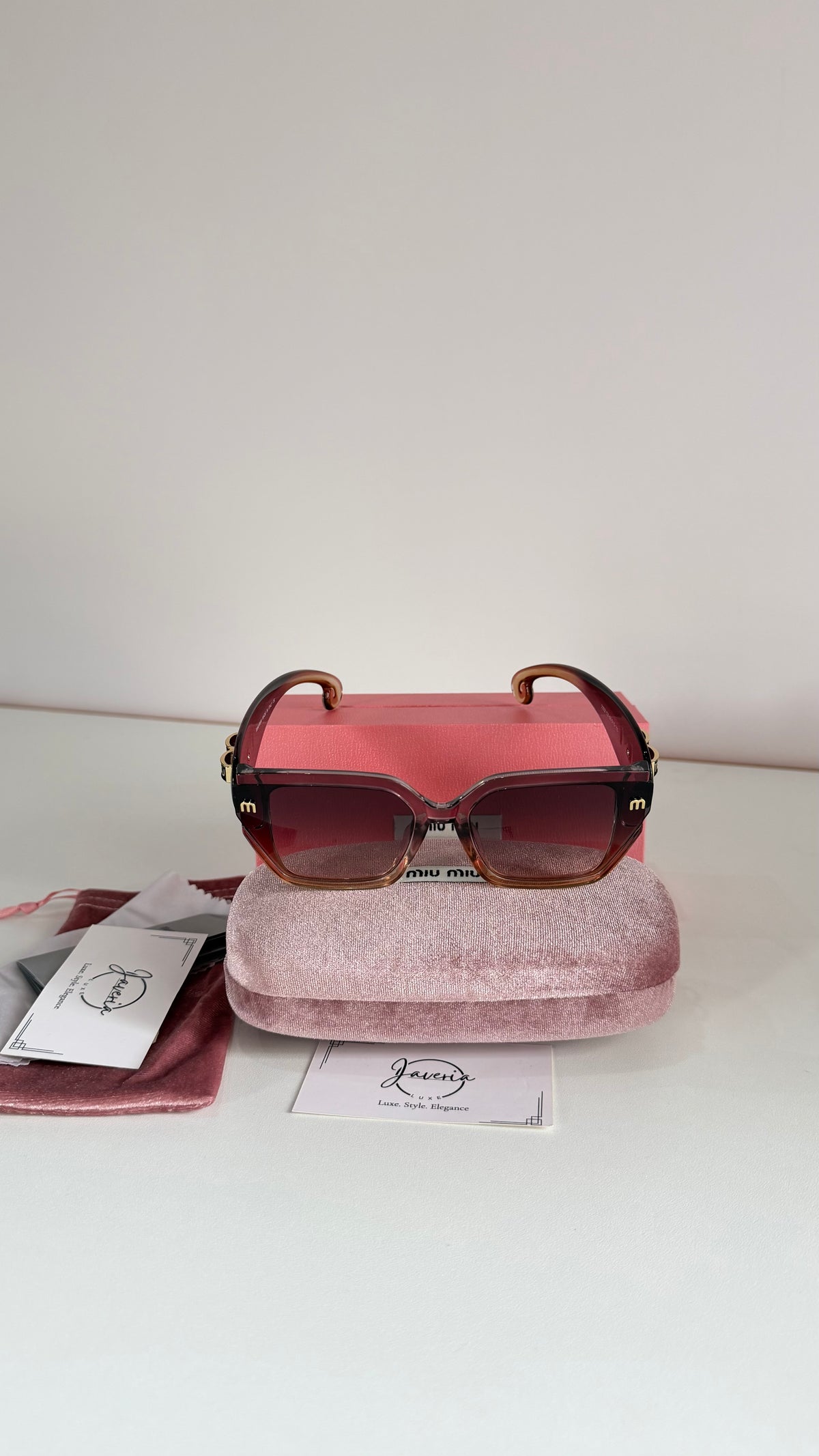Miu Miu Brown Sunglasses With Complete Packaging