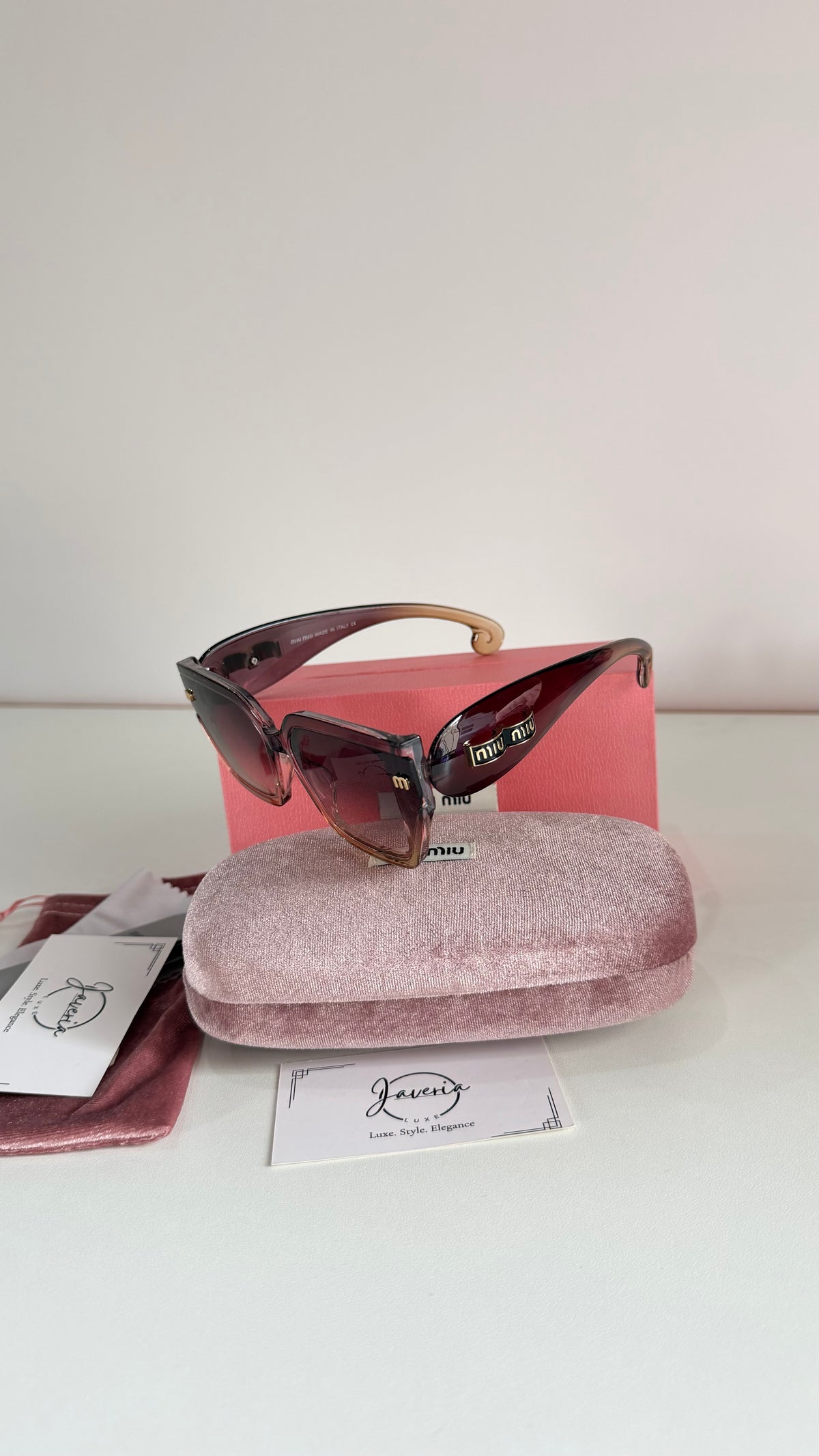 Miu Miu Brown Sunglasses With Complete Packaging