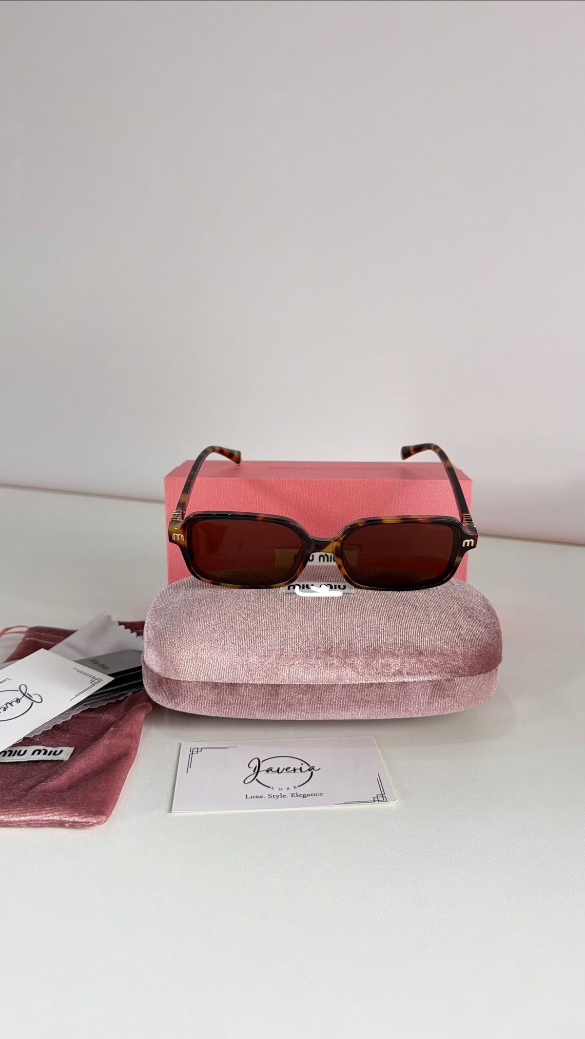 Miu Miu Brown Sunglasses With Complete Packaging