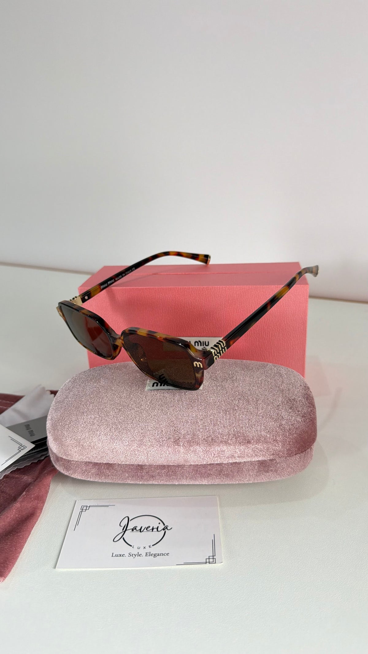 Miu Miu Brown Sunglasses With Complete Packaging