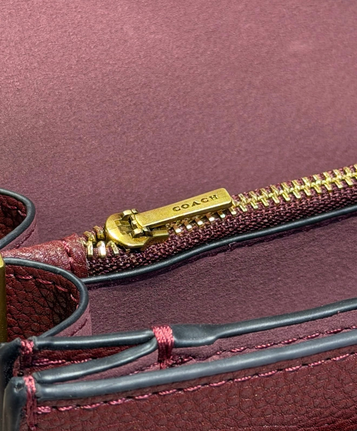 Tabby 26 Genuine Leather Bag - Burgundy