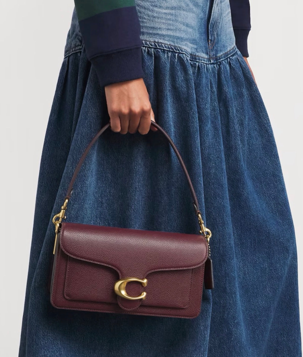 Tabby 26 Genuine Leather Bag - Burgundy